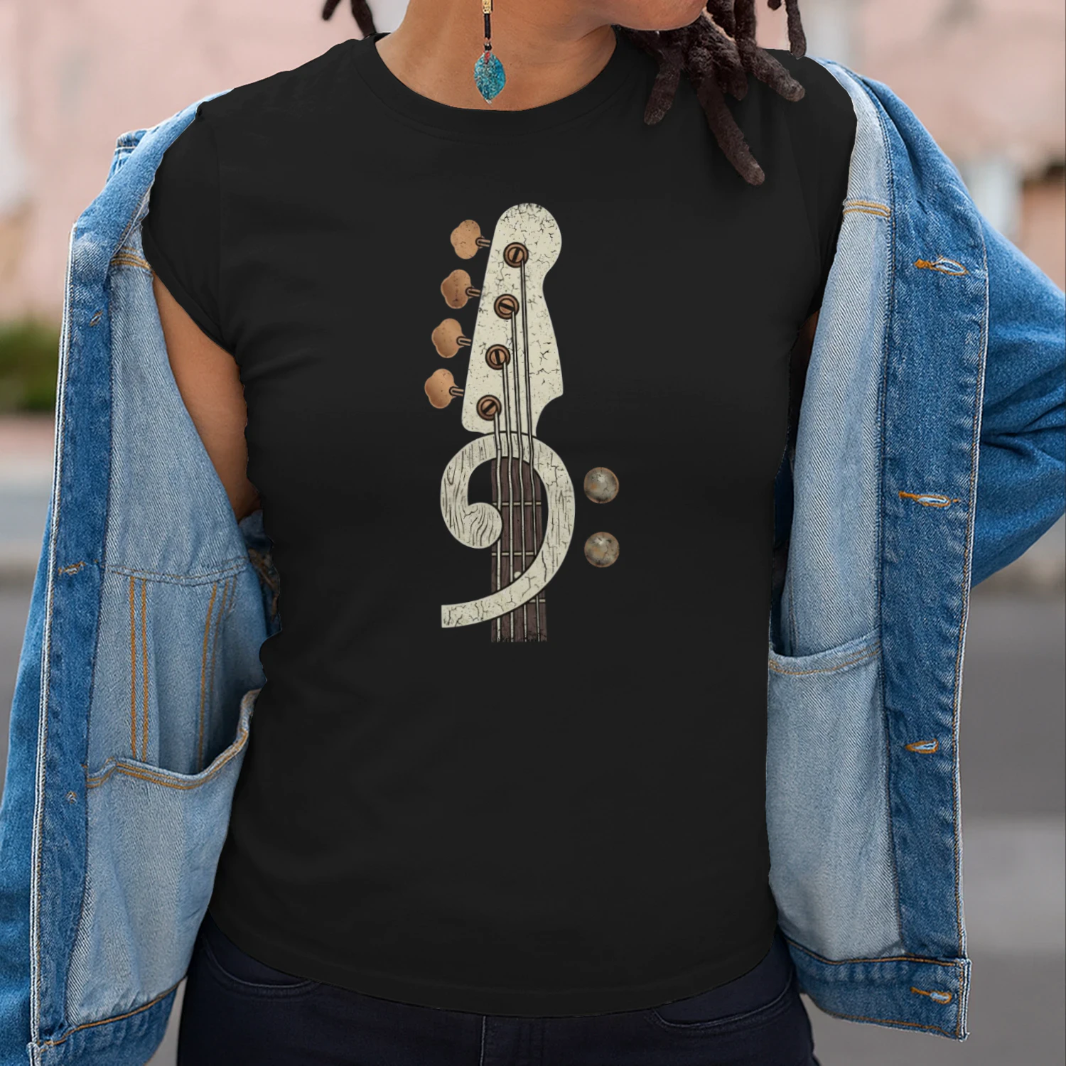 Bass Headstock Clef Graphic Tee