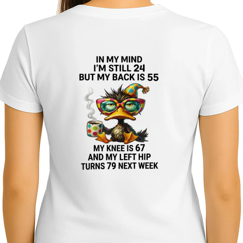IN my mind I'm still 24 but my back is 55