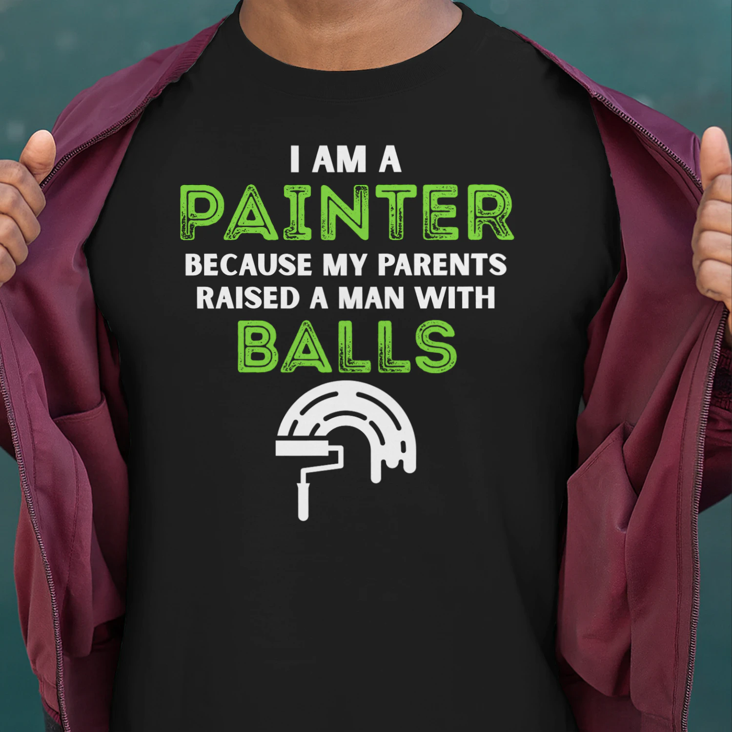 A MAN WITH BALL PAINTER