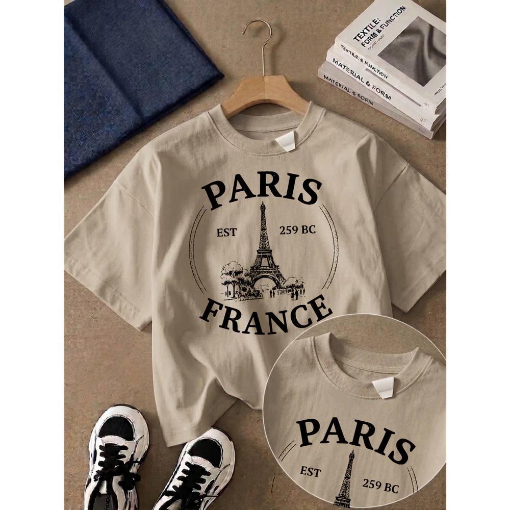 Vintage Paris France Europe Trip Vintage Crest Design Unisex T-shirt