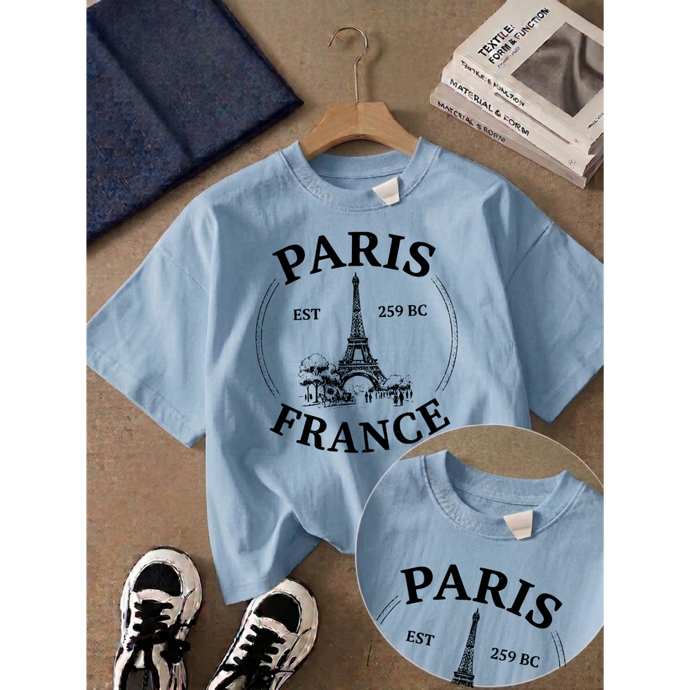 Vintage Paris France Europe Trip Vintage Crest Design Unisex T-shirt