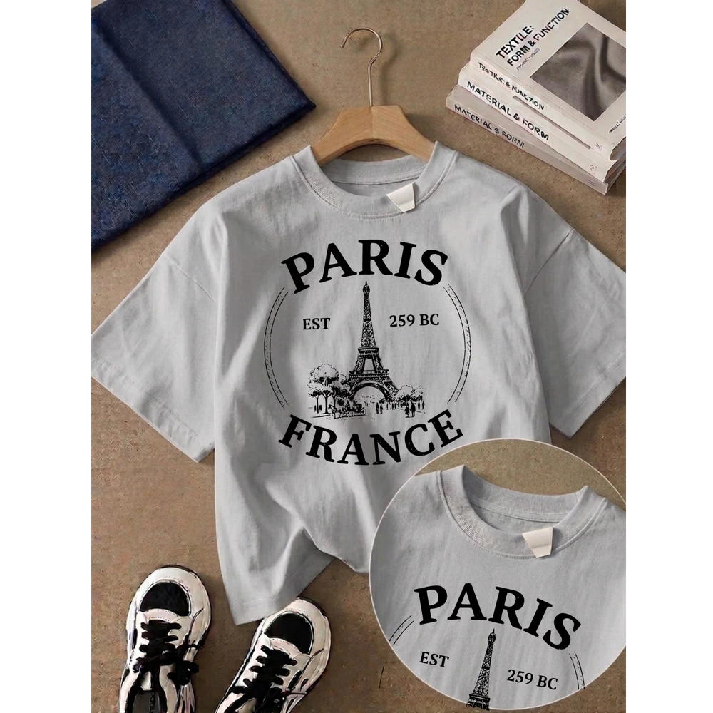 Vintage Paris France Europe Trip Vintage Crest Design Unisex T-shirt