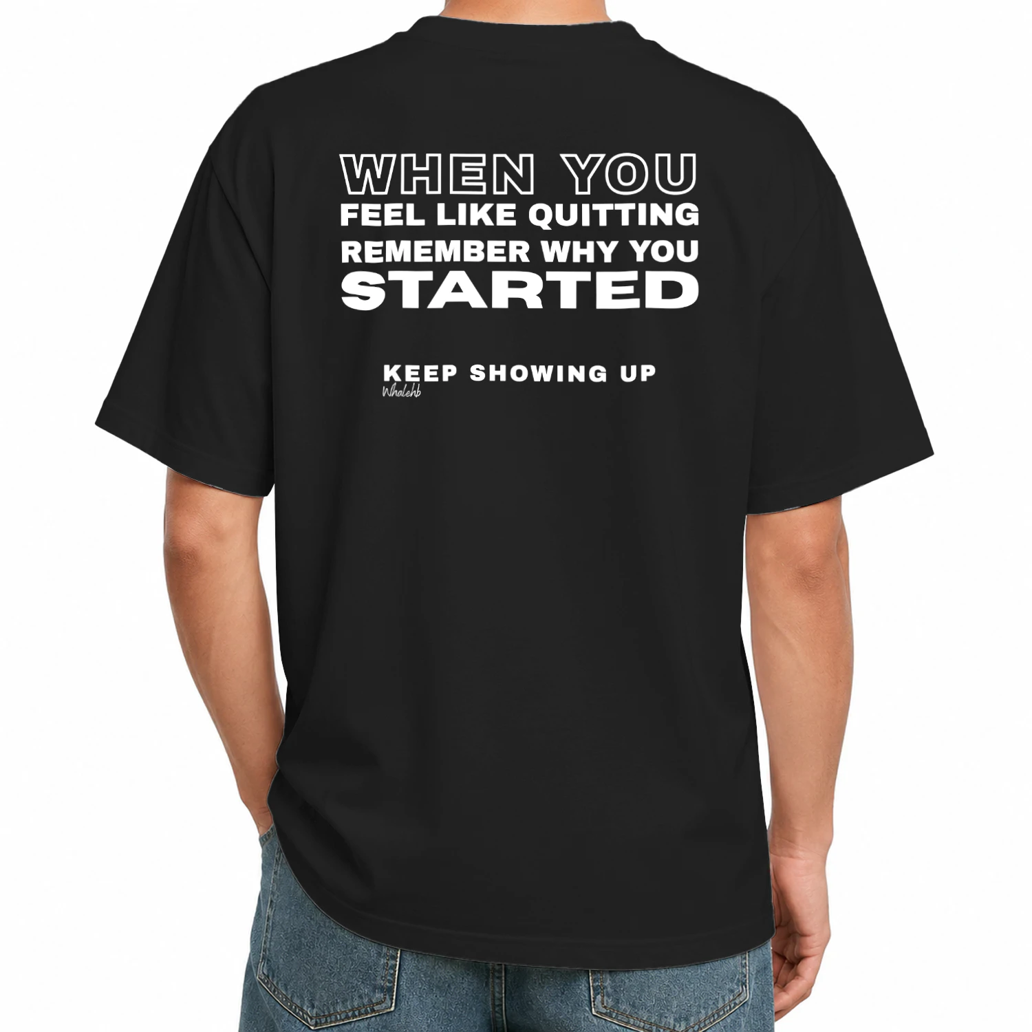 When You Feel Like Quitting, Unisex Heavy Oversized T-shirt. 