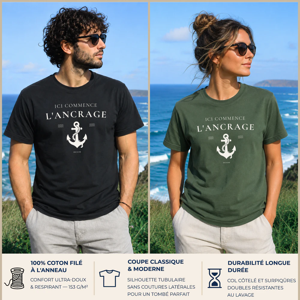 Ici Commence L'Ancrage | T-shirt Sombre