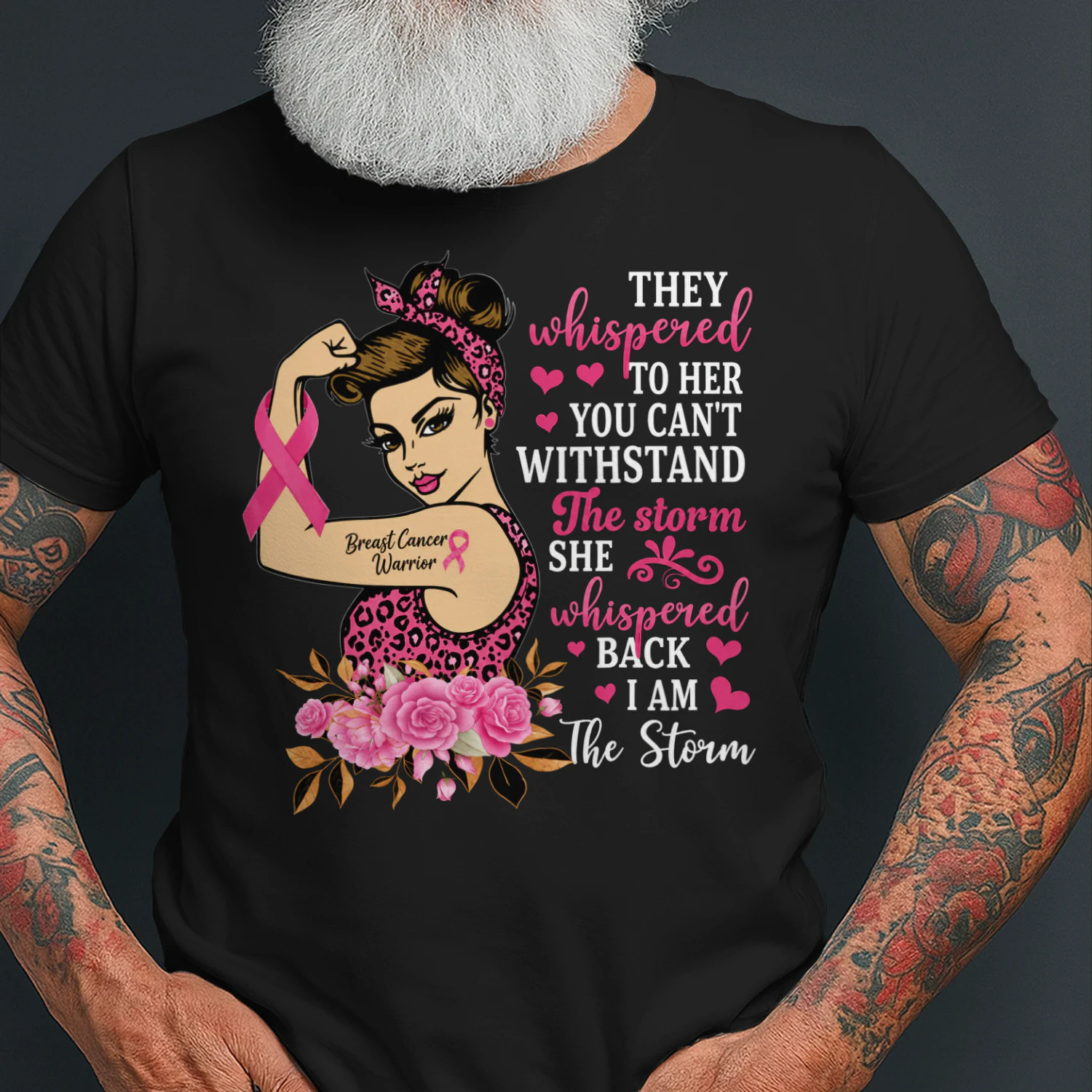 Breast Cancer Warrior Pink Ribbon