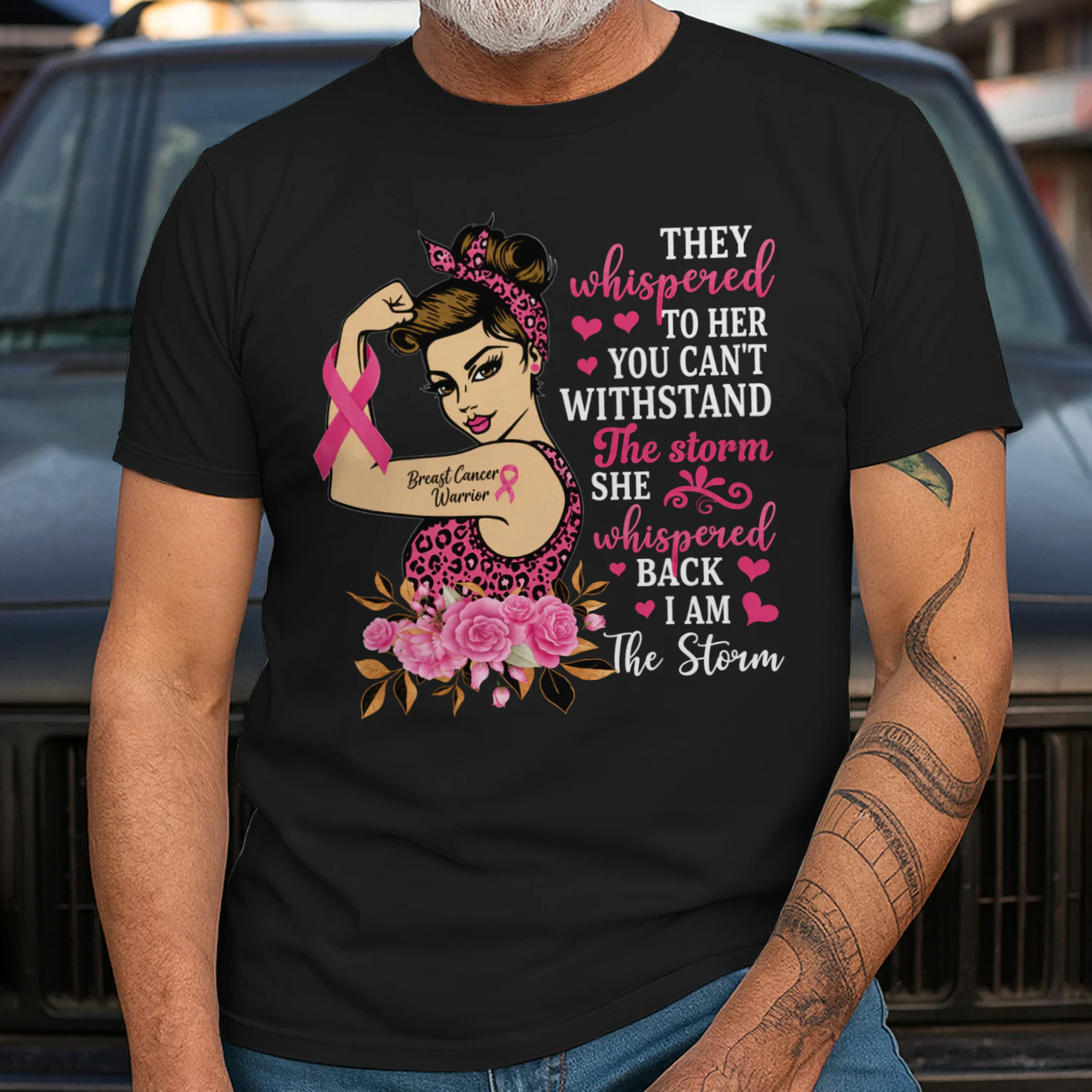Breast Cancer Warrior Pink Ribbon