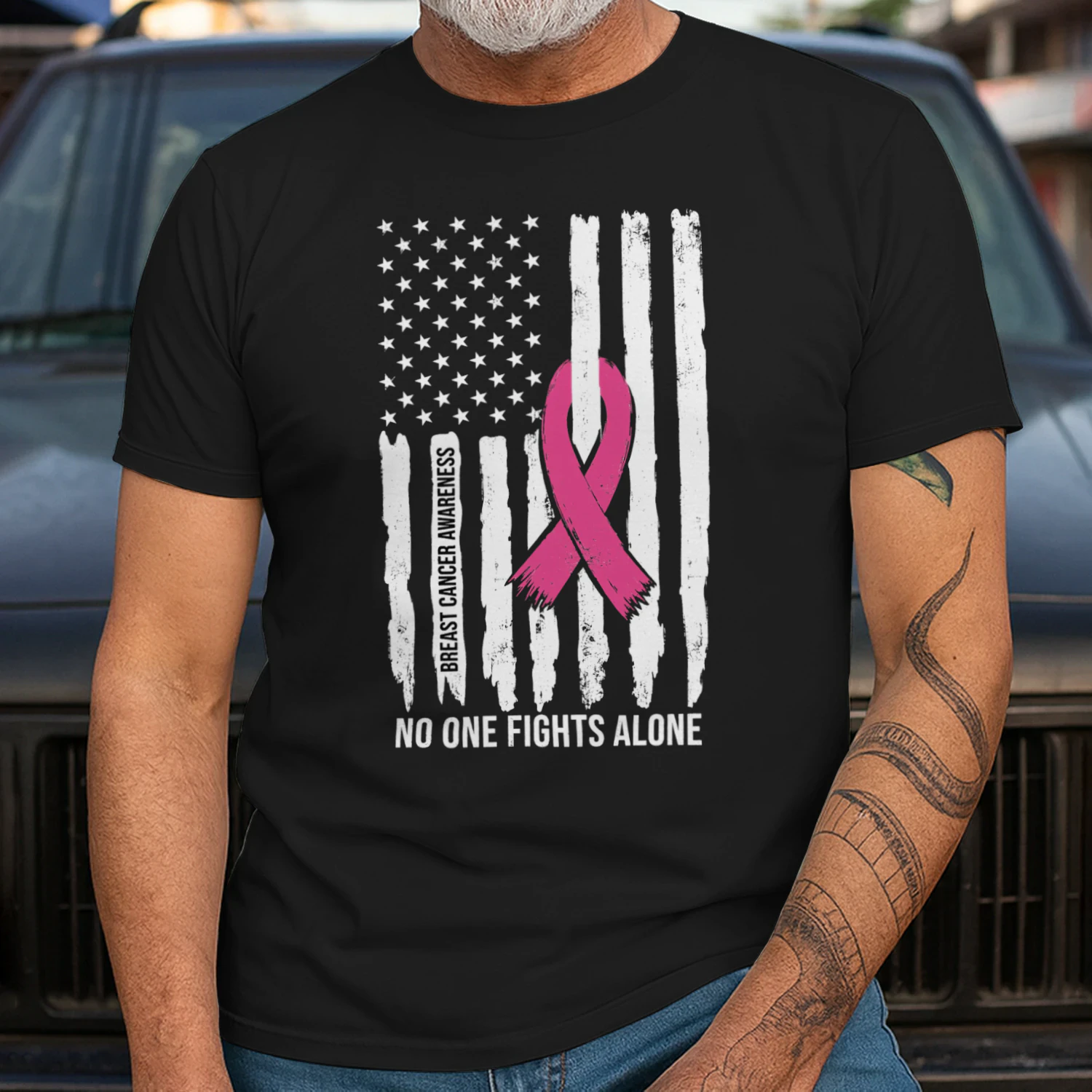 Breast Cancer Awareness Flag
