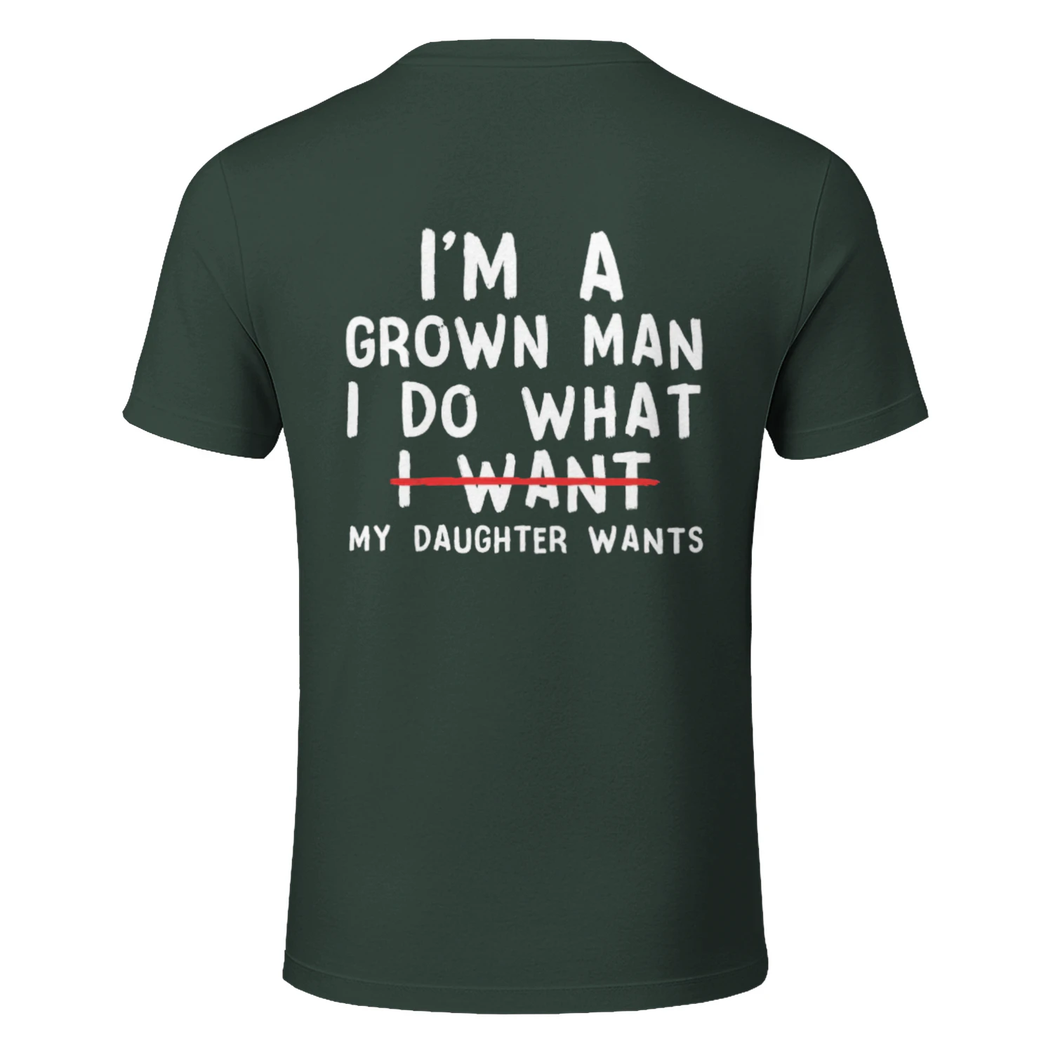 Funny Dad Father I'm A Grown Man I Do What My Daughter Wants T-Shirt