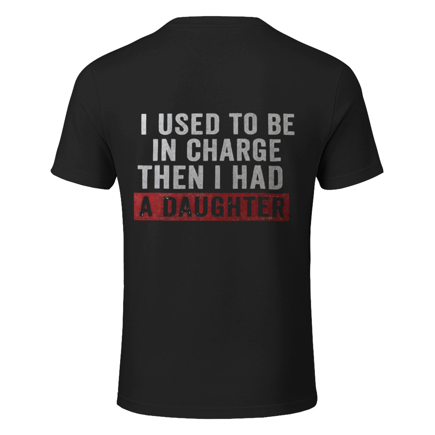 I Used to Be in Charge… Then I Had a Daughter™ Distressed Typography T-Shirt Design
