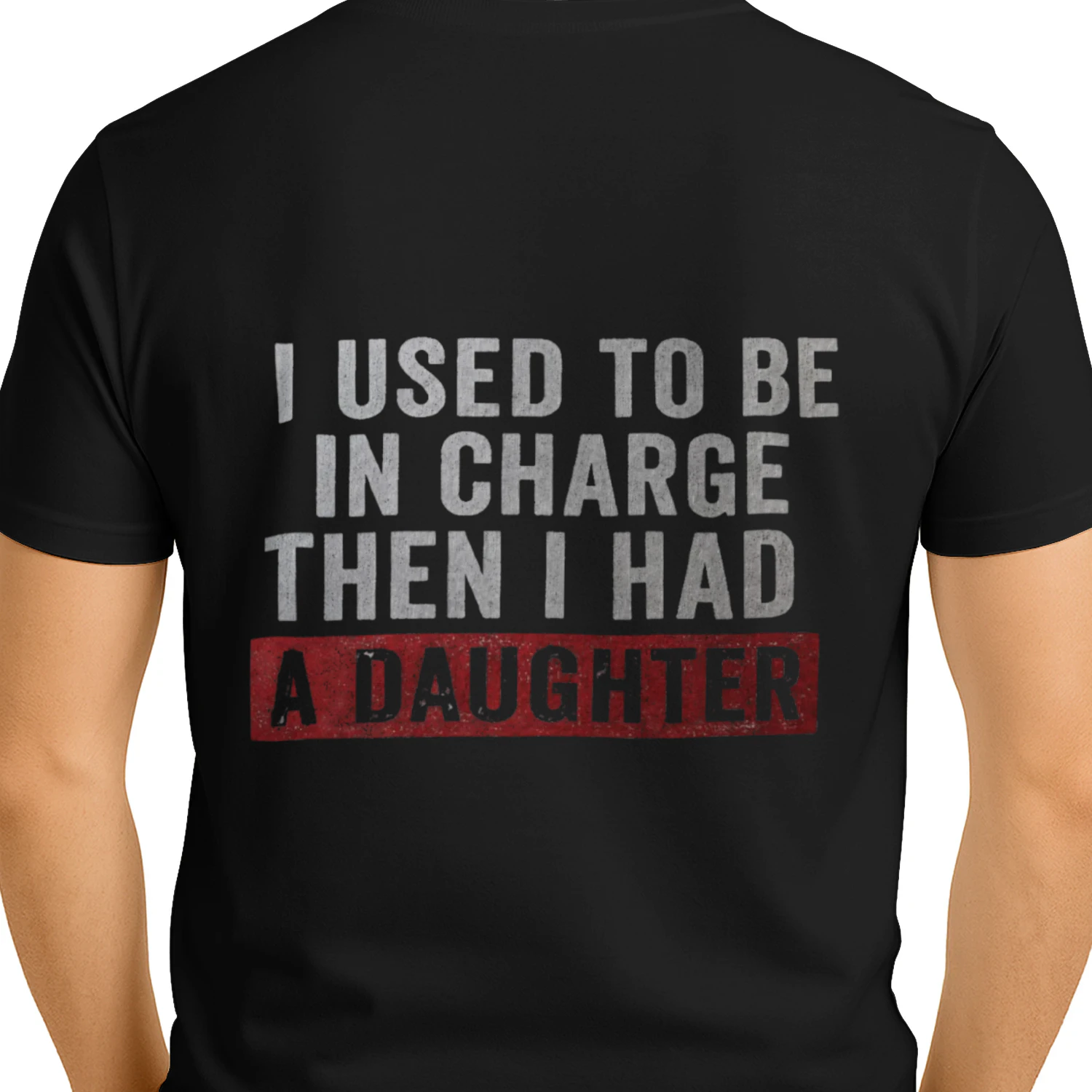 I Used to Be in Charge… Then I Had a Daughter™ Distressed Typography T-Shirt Design