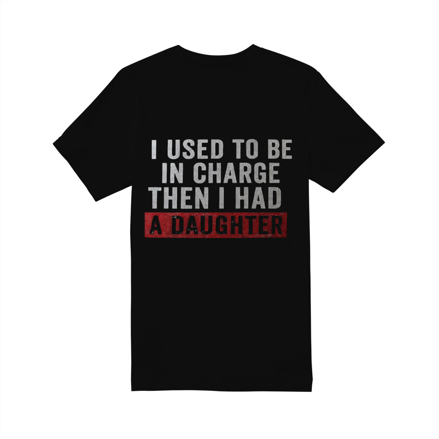 I Used to Be in Charge… Then I Had a Daughter™ Distressed Typography T-Shirt Design
