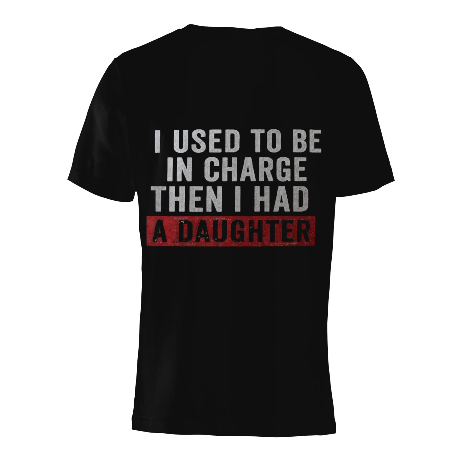 I Used to Be in Charge… Then I Had a Daughter™ Distressed Typography T-Shirt Design