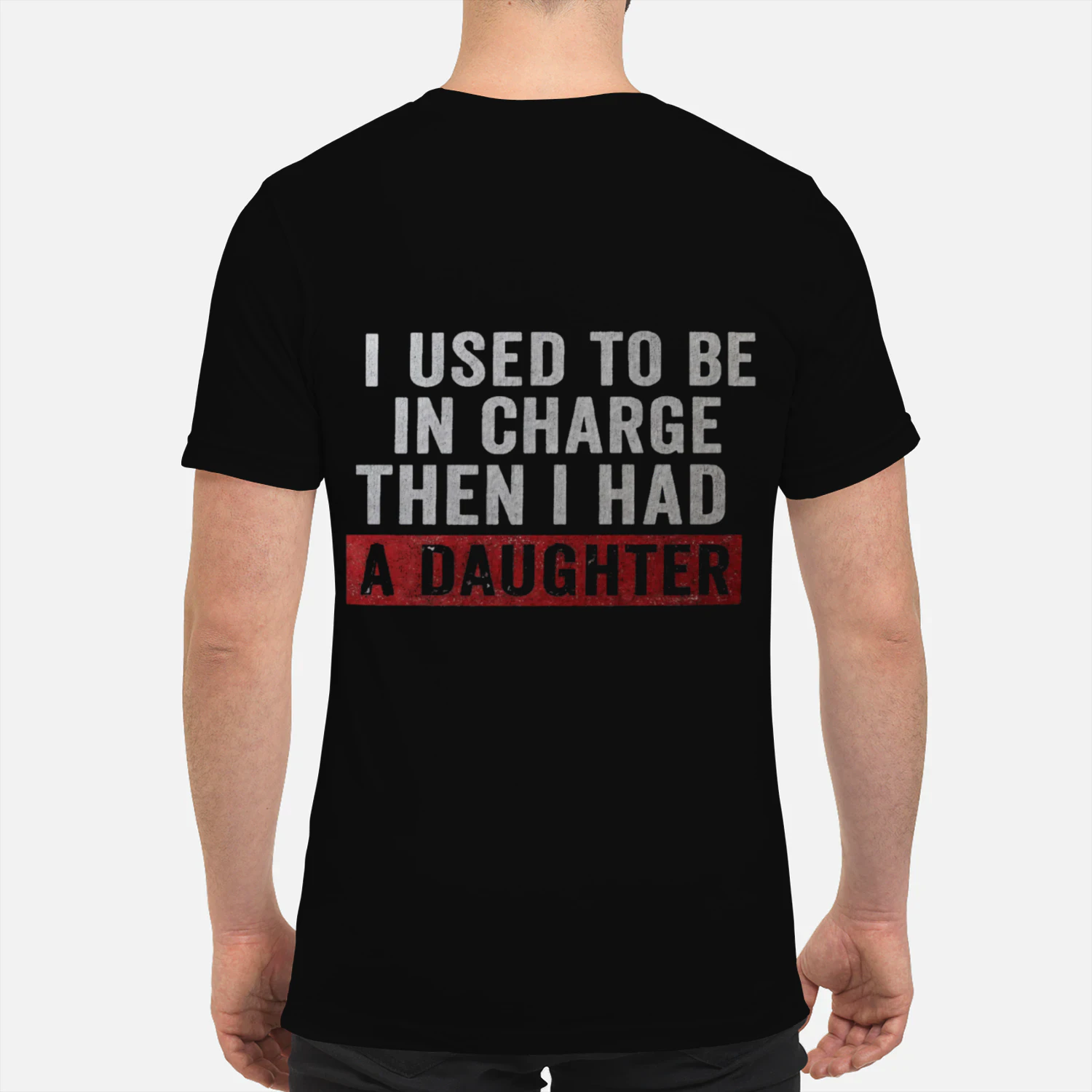 I Used to Be in Charge… Then I Had a Daughter™ Distressed Typography T-Shirt Design