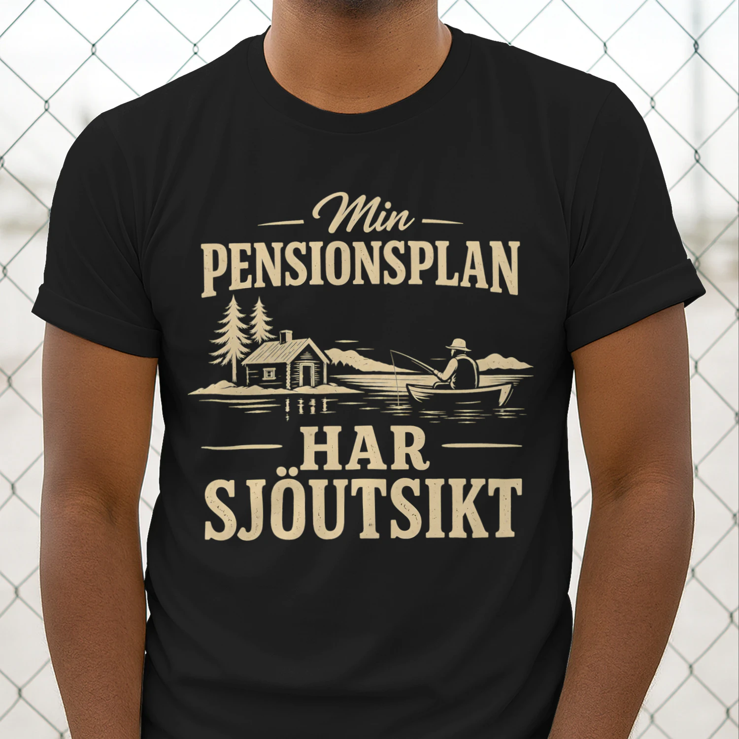 Min pensionsplan har sjöutsikt – Fisketröja för herr