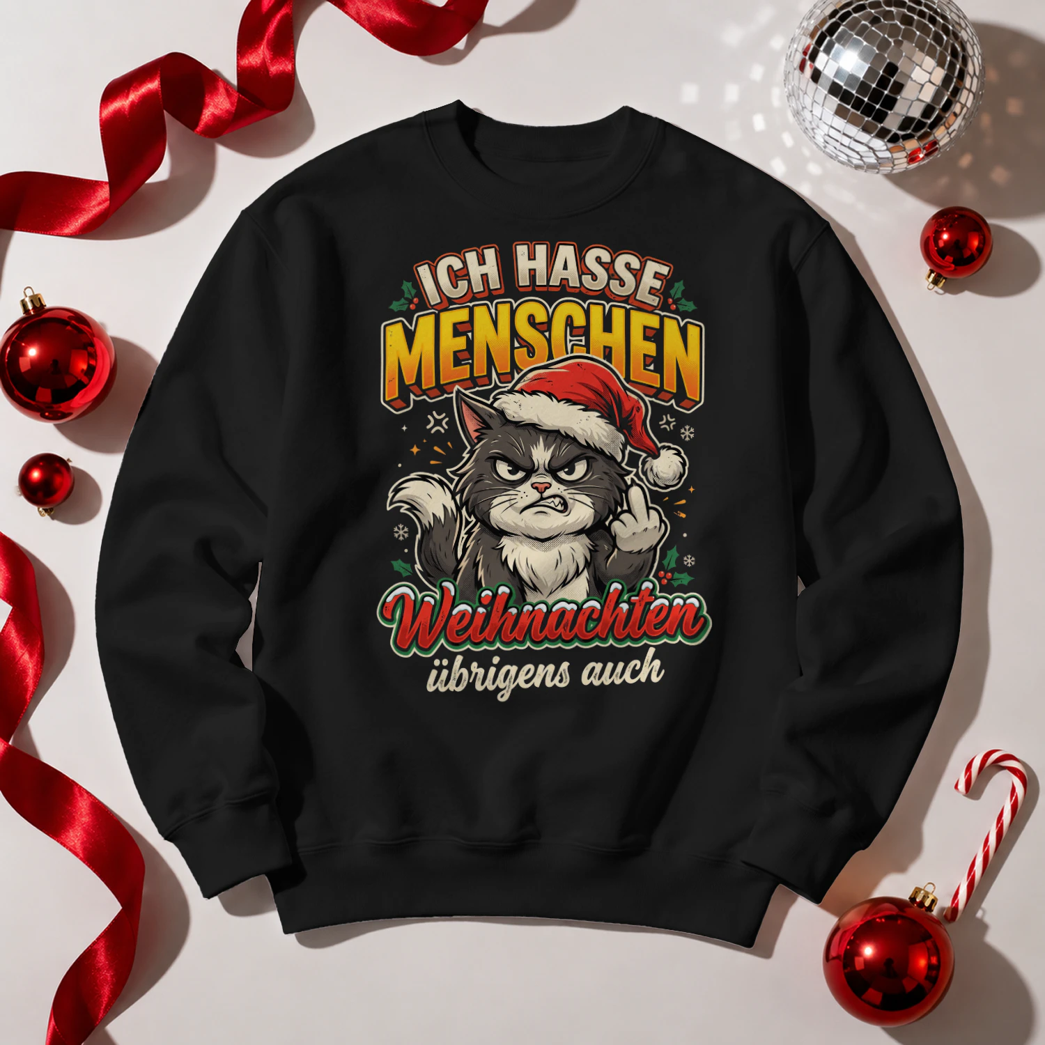 Weihnachten? Nein Danke! Ugly Sweatshirt😾🎄