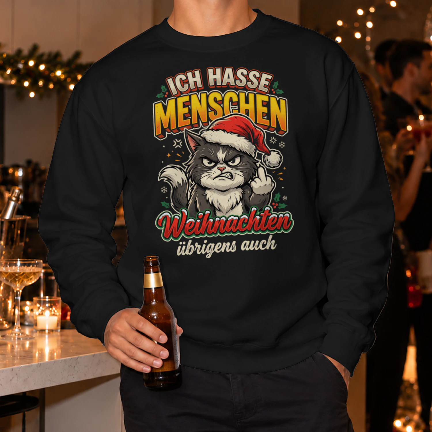 Weihnachten? Nein Danke! Ugly Sweatshirt😾🎄