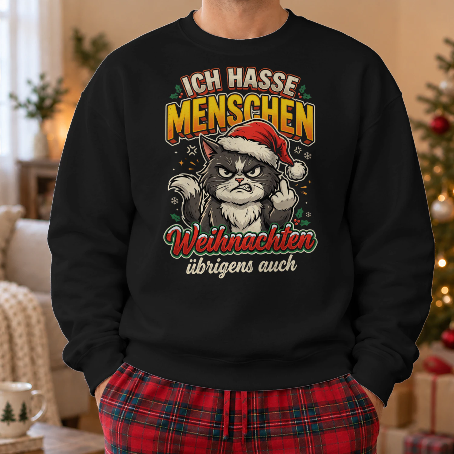 Weihnachten? Nein Danke! Ugly Sweatshirt😾🎄