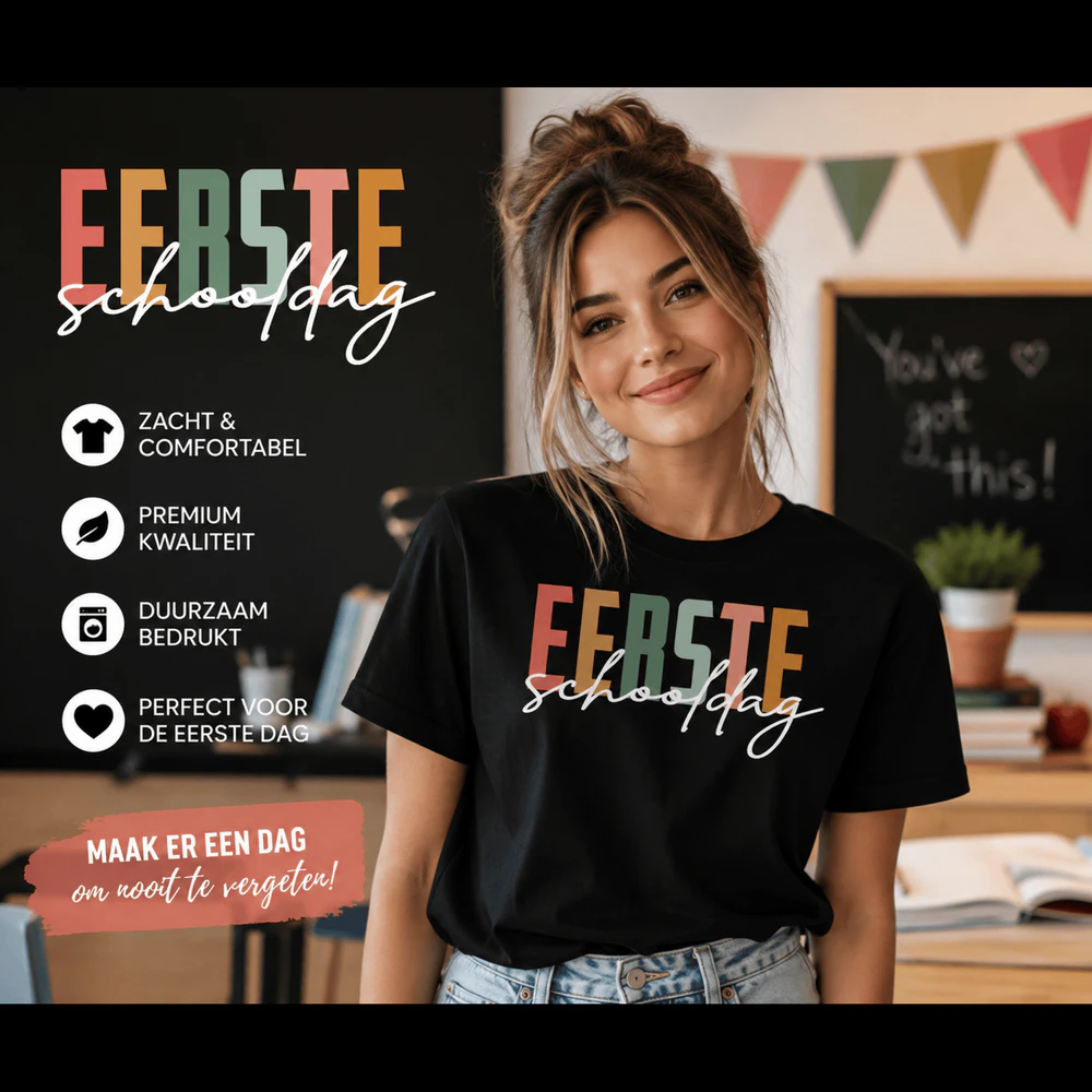 Eerste Schooldag T-Shirt – Cadeau voor de Eerste Schooldag