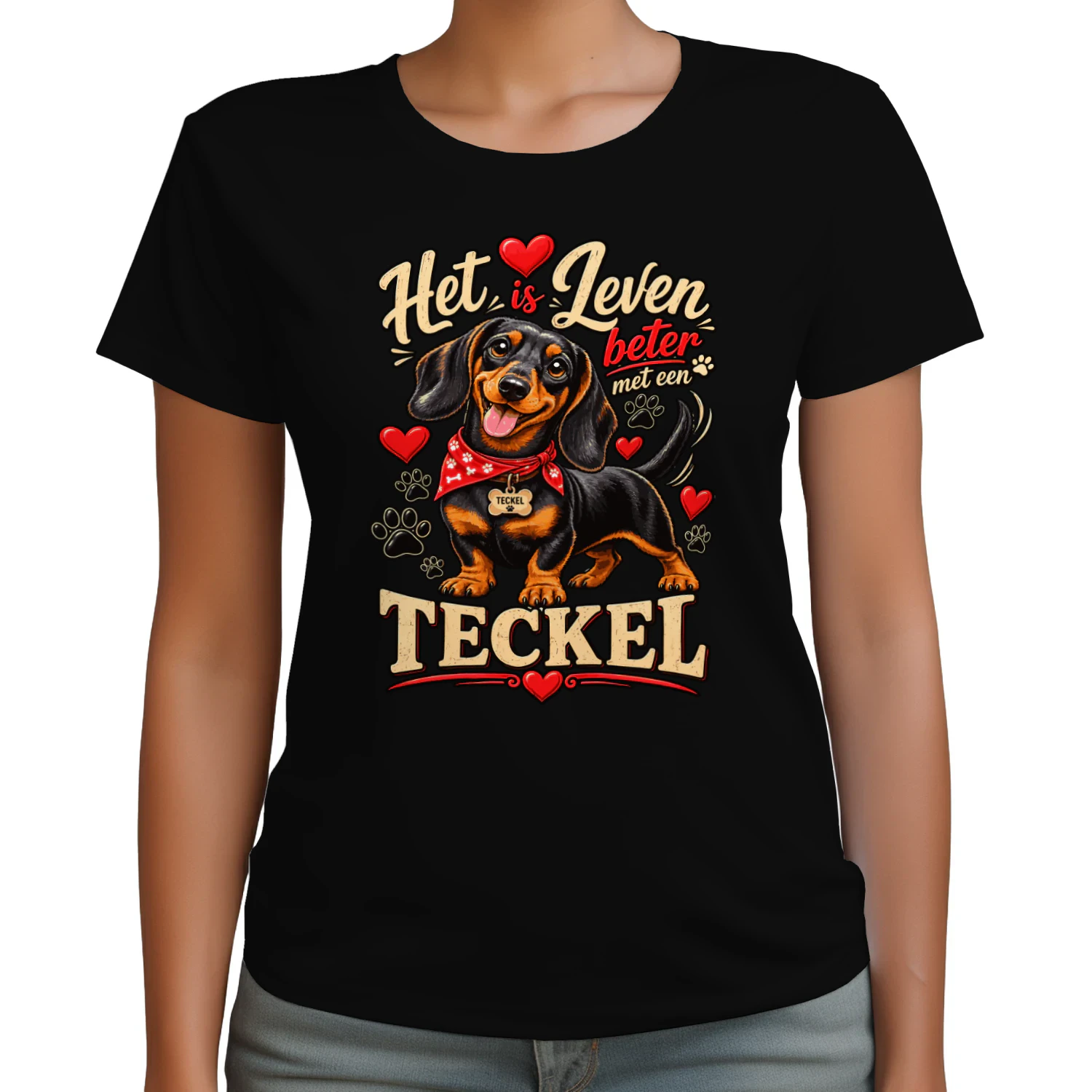 teckel T-Shirt – Het Leven is Beter met een Teckel
