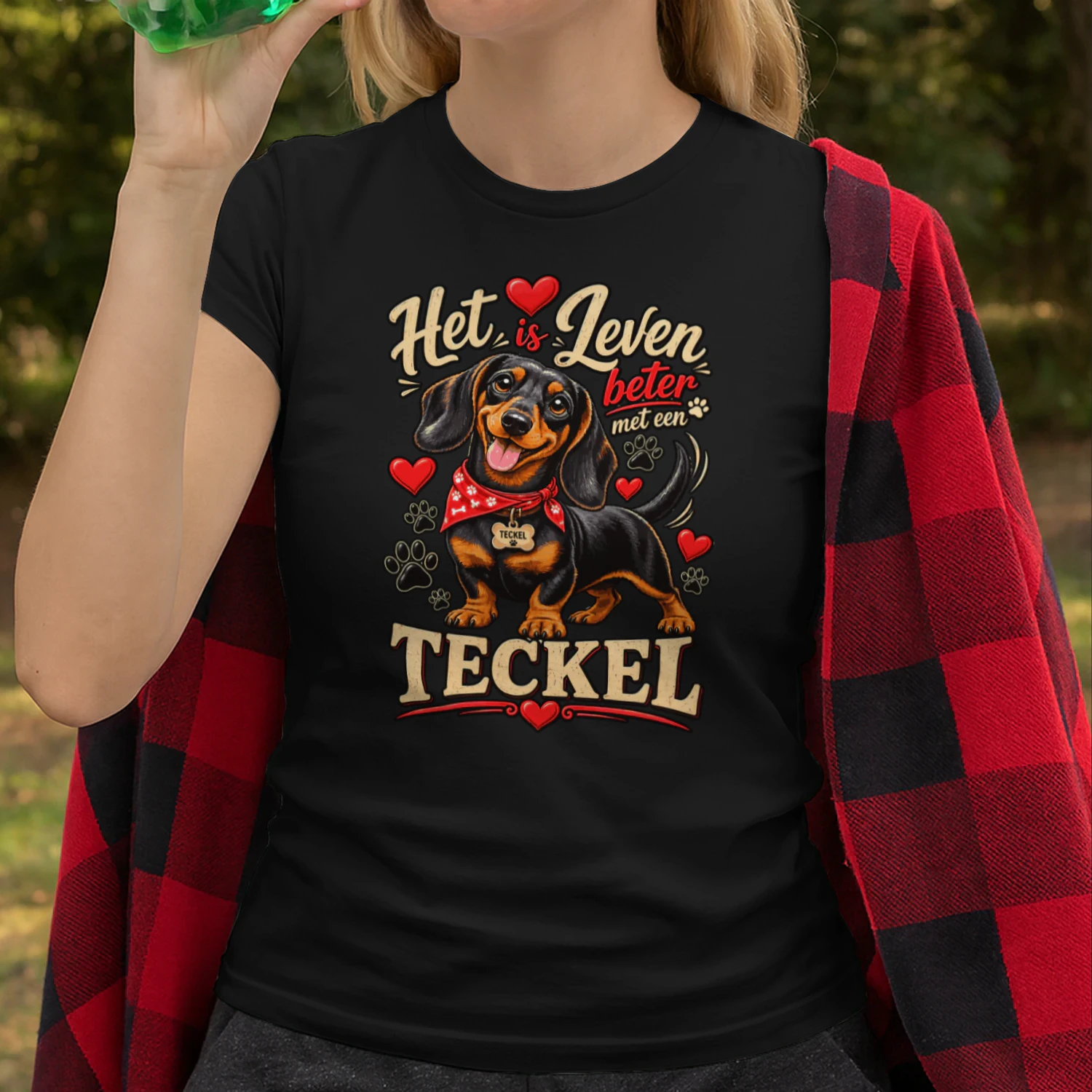 teckel T-Shirt – Het Leven is Beter met een Teckel