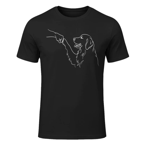 Golden Retriever Fist Bump – T-shirt voor Hondenliefhebbers 