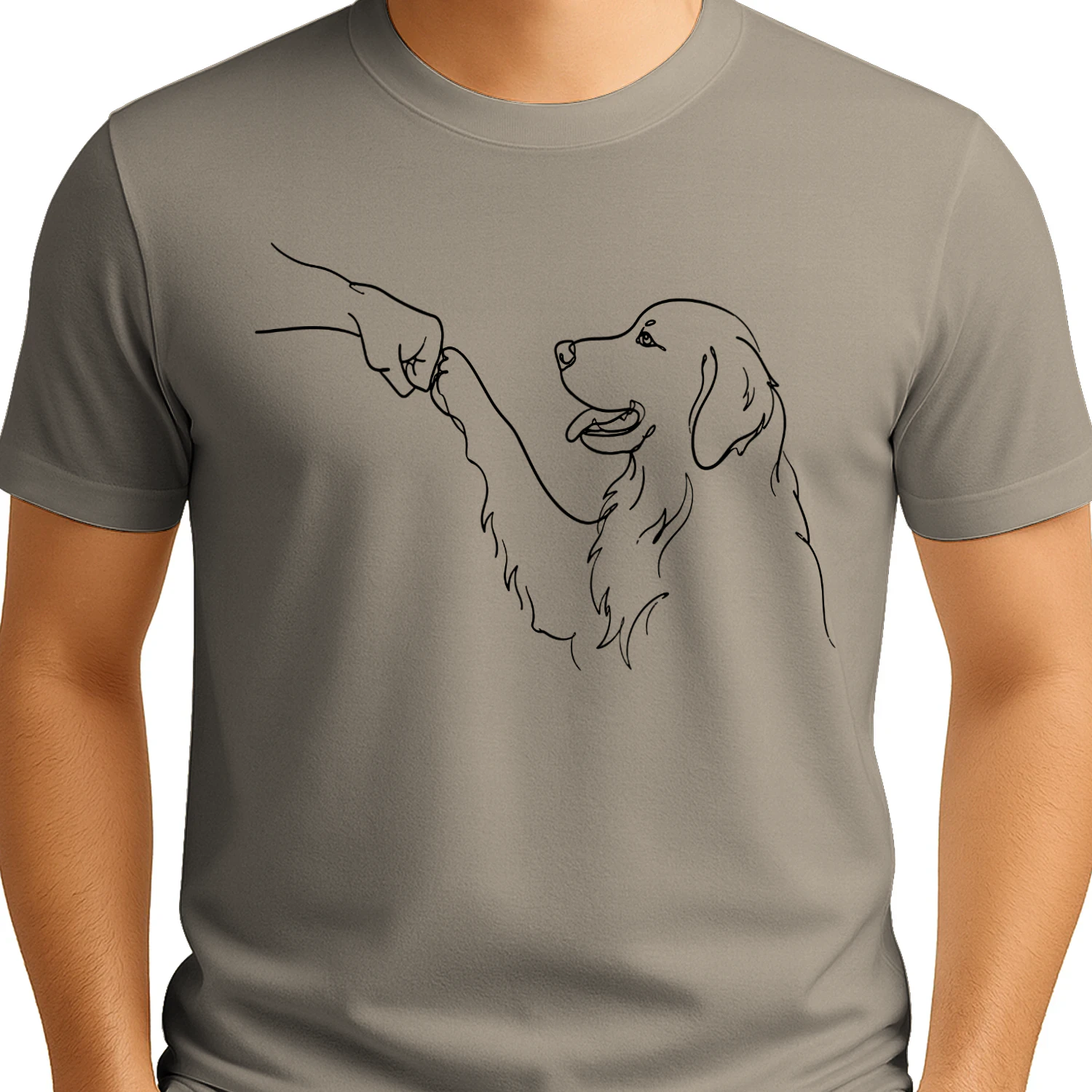 Golden Retriever Fist Bump – T-shirt voor Hondenliefhebbers