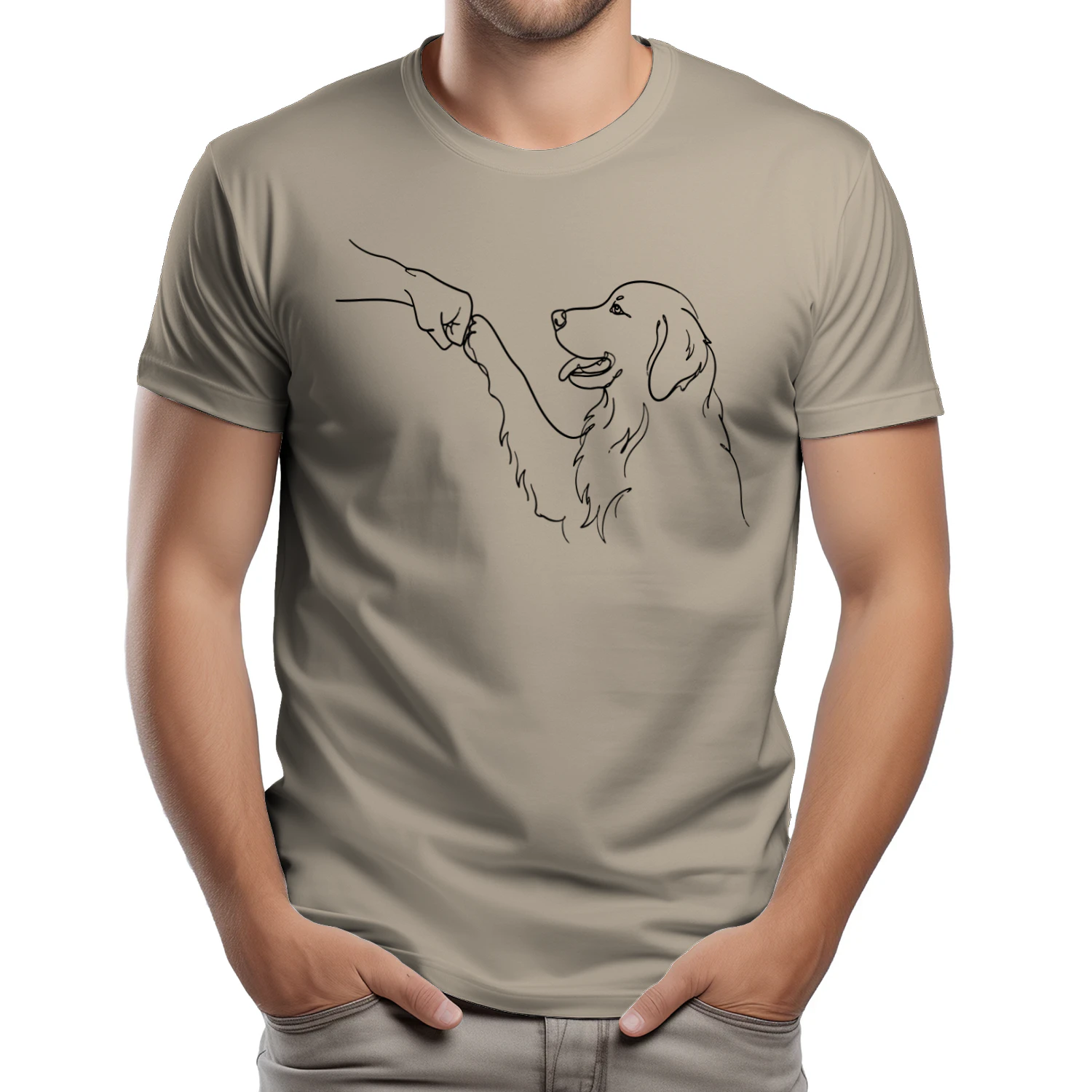Golden Retriever Fist Bump – T-shirt voor Hondenliefhebbers