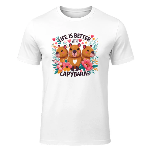 Wasserschwein T-Shirt – Life is Better with Capybaras