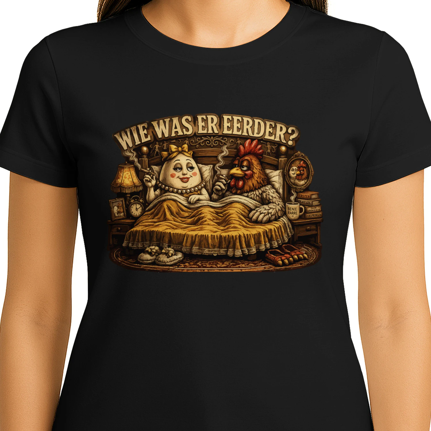 Wie Was Er Eerder? – Grappig Kippen T-Shirt
