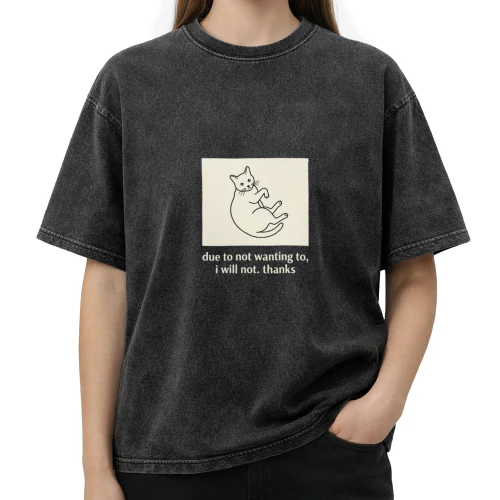 Cat Says No Thanks Funny T-shirt