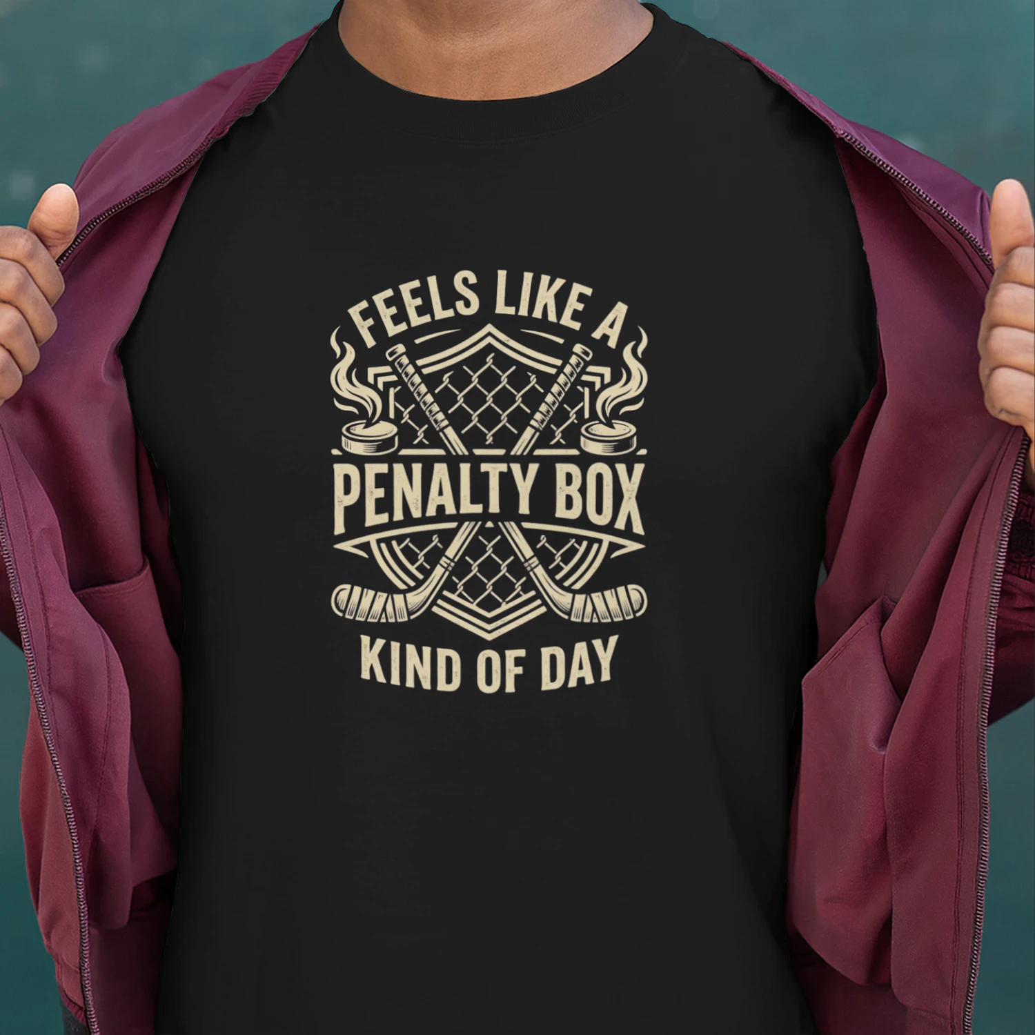Feels Like a Penalty Box Kind of Day Funny Hockey 
