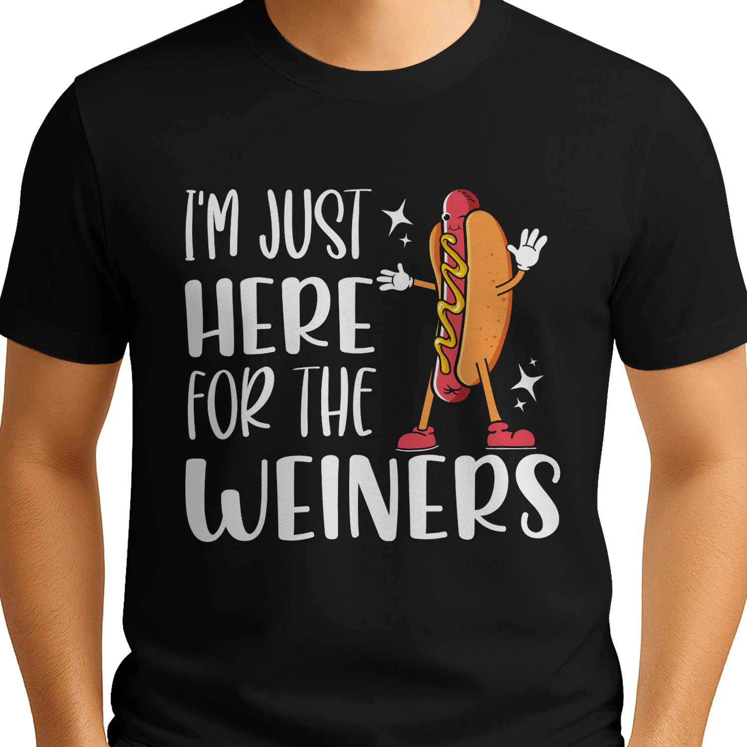 I’m Just Here for the Wieners – Funny Hot Dog Pun