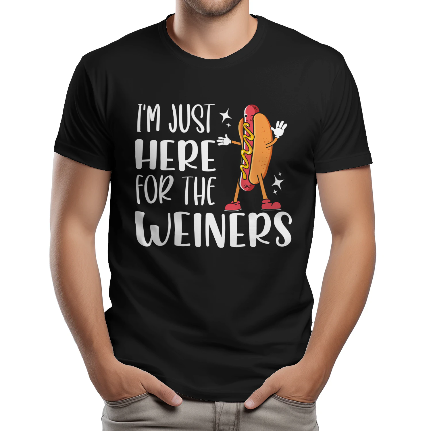 I’m Just Here for the Wieners – Funny Hot Dog Pun