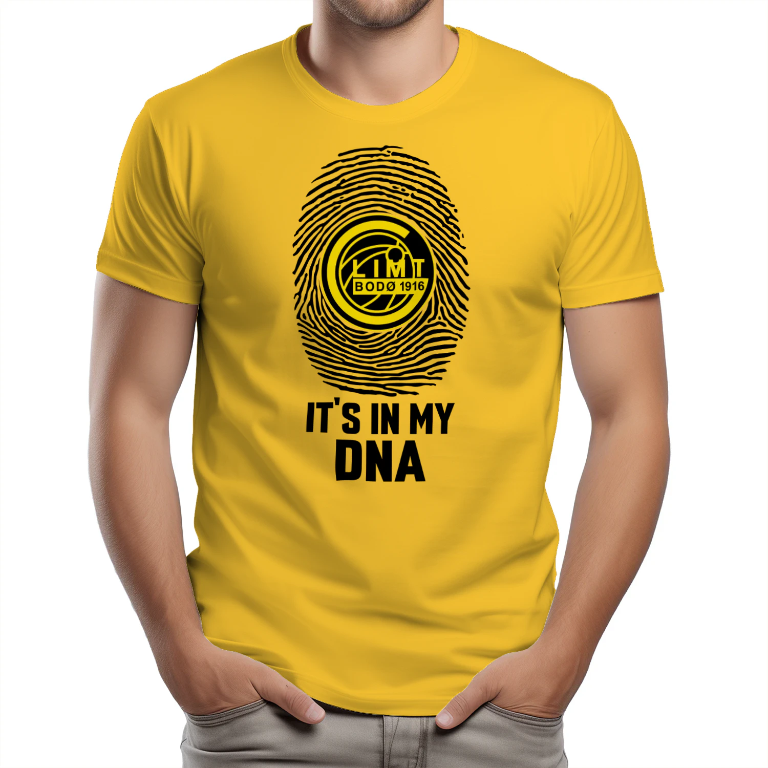 It's In My DNA - Bodø/Glimt T-skjorte – “FØRR EVIG” - GUL - LIMITED EDITION