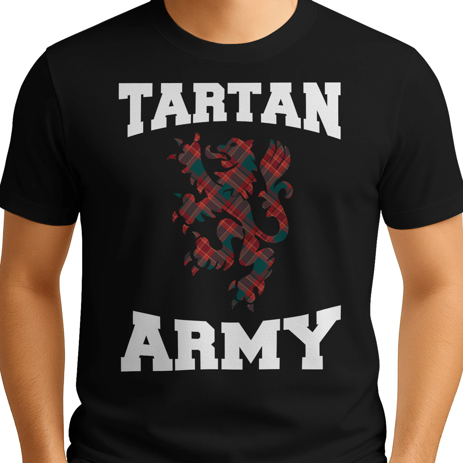 Scottish Tartan s Tartan Army s Thistle Emblem T-Shirt