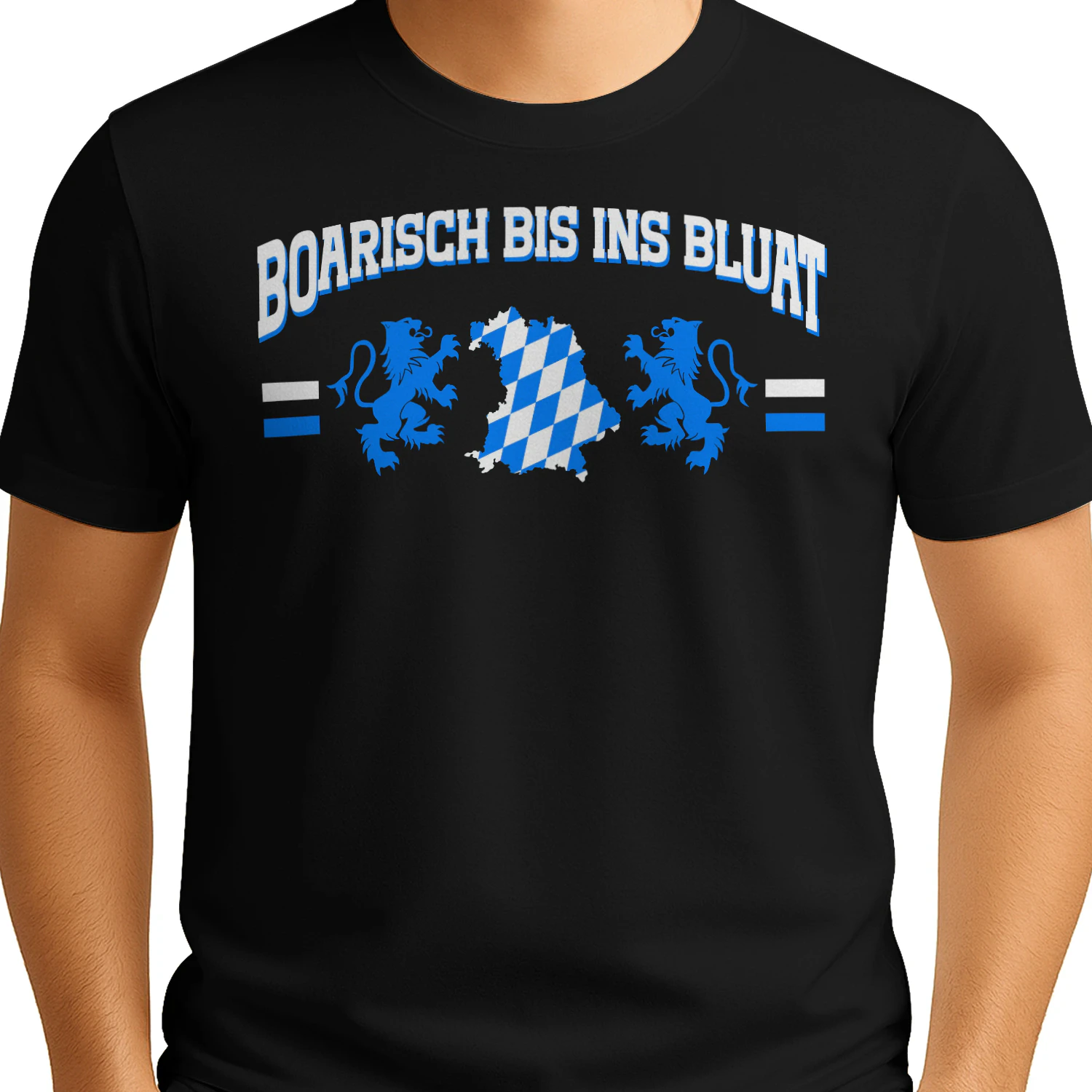 Boarisch bis ins Bluat — Echter Bayer T-Shirt 