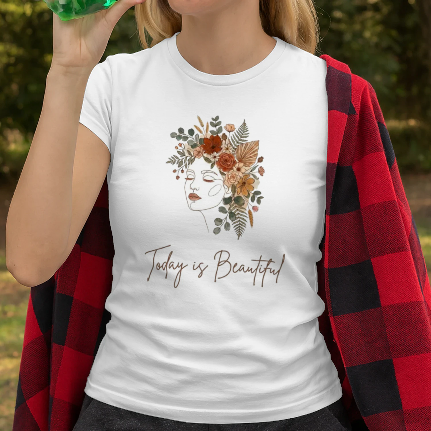 T-shirt flower"Today is Beautiful" Classic Unisex T-shirt