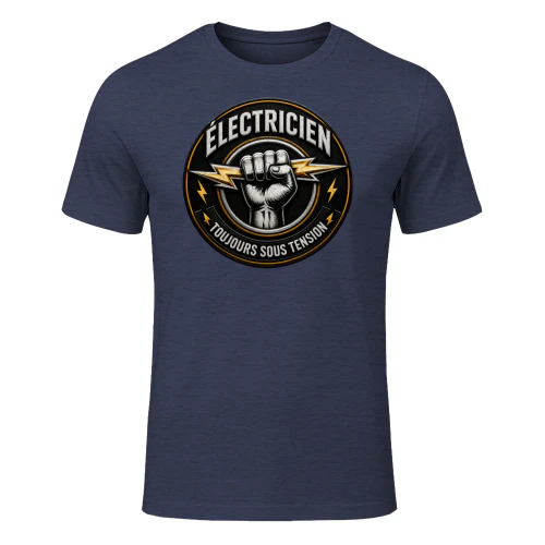 ⚡ T-shirt ÉLECTRICIEN – Toujours sous tension ⚡