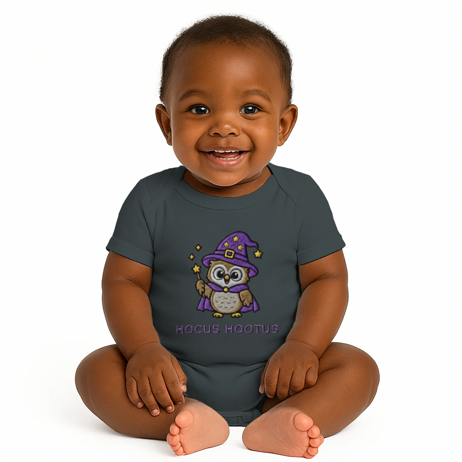 Magic Halloween Wizard Owl Infant Graphic Onesie