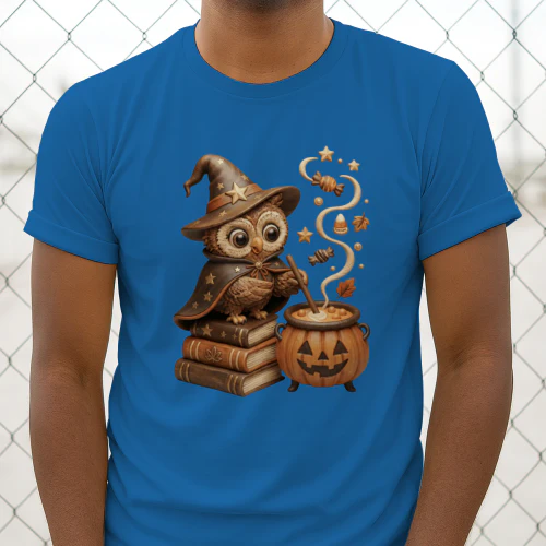 Magical Wizard Owl with Cauldron Figurine – Cute Halloween & Fantasy Home Decor