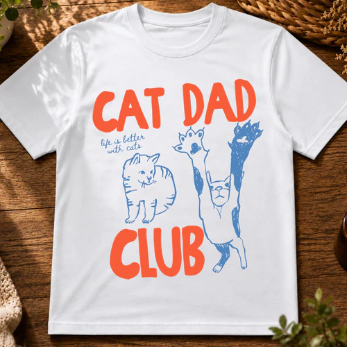 Cat Dad Club Life is Brtter With Cats