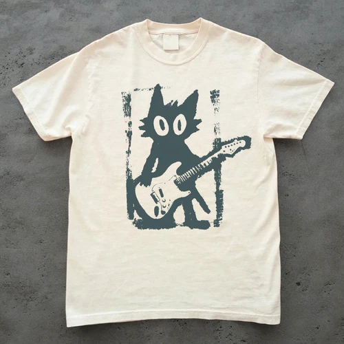 Rock Star Cat, Vintage Kitten Y2K T-Shirt