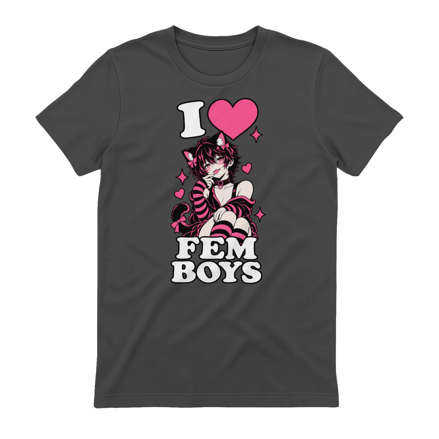 I Love Femboys – Cute Nekomimi Anime Catboy Graphic