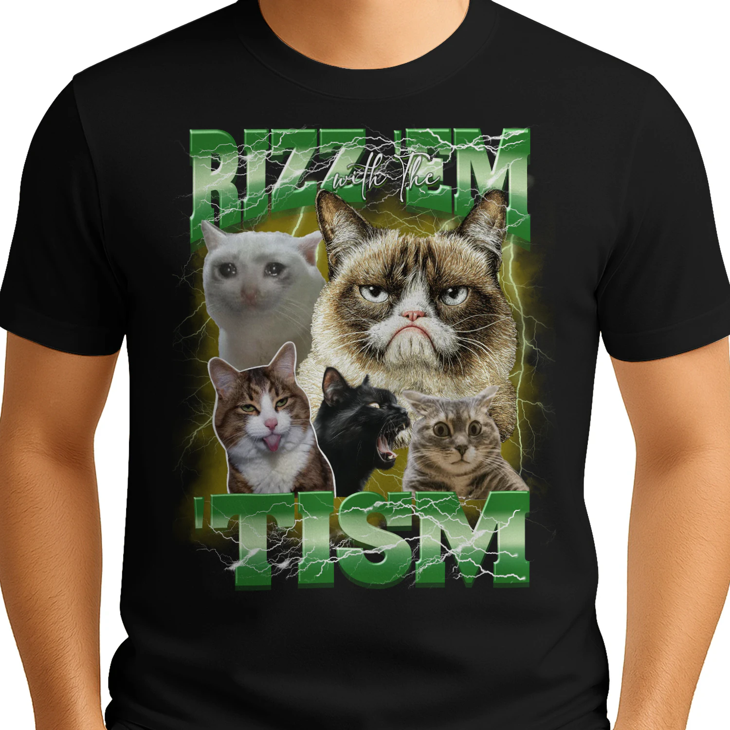 Rizz Em with The Tism Autism Bootleg Cat Meme Men Women