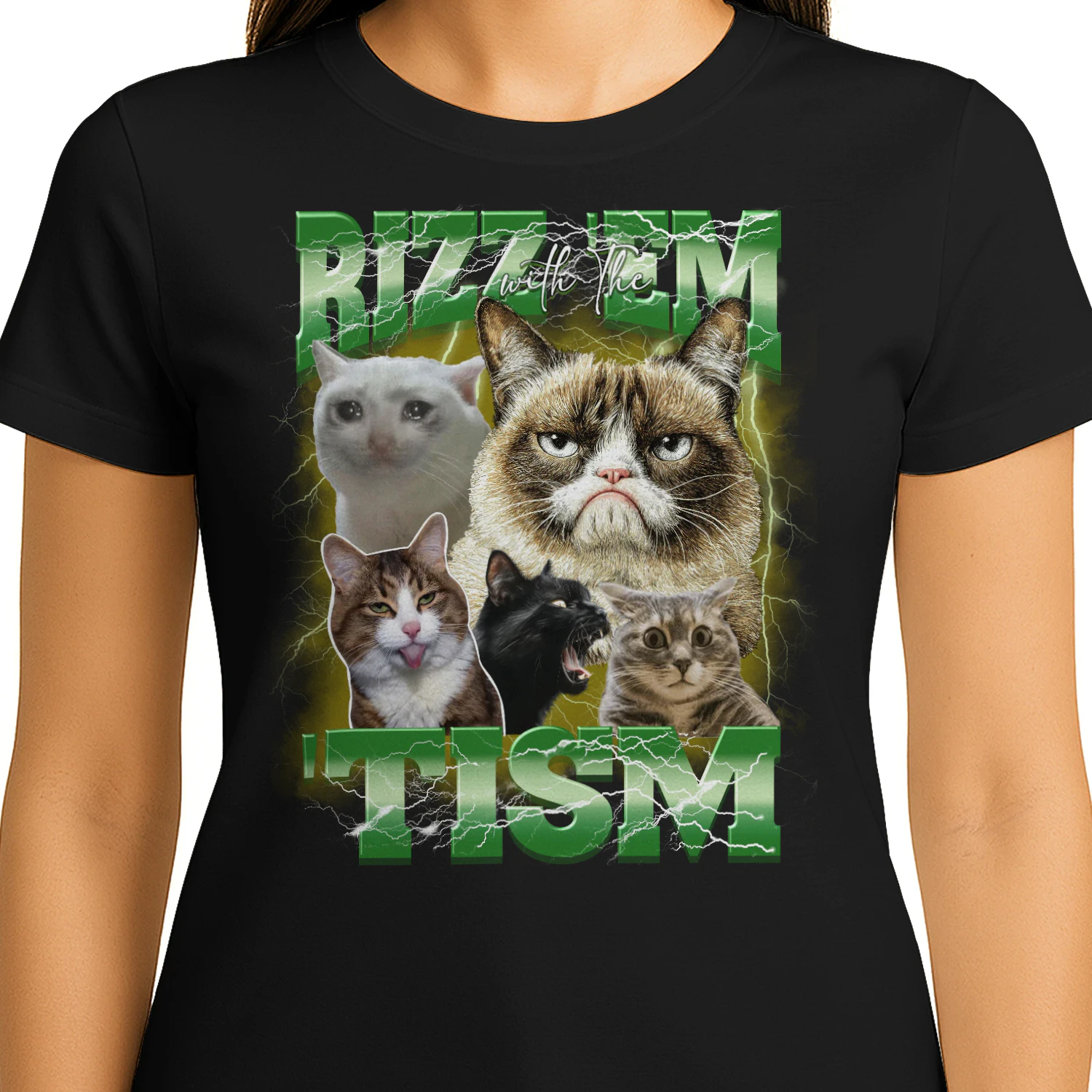 Rizz Em with The Tism Autism Bootleg Cat Meme Men Women