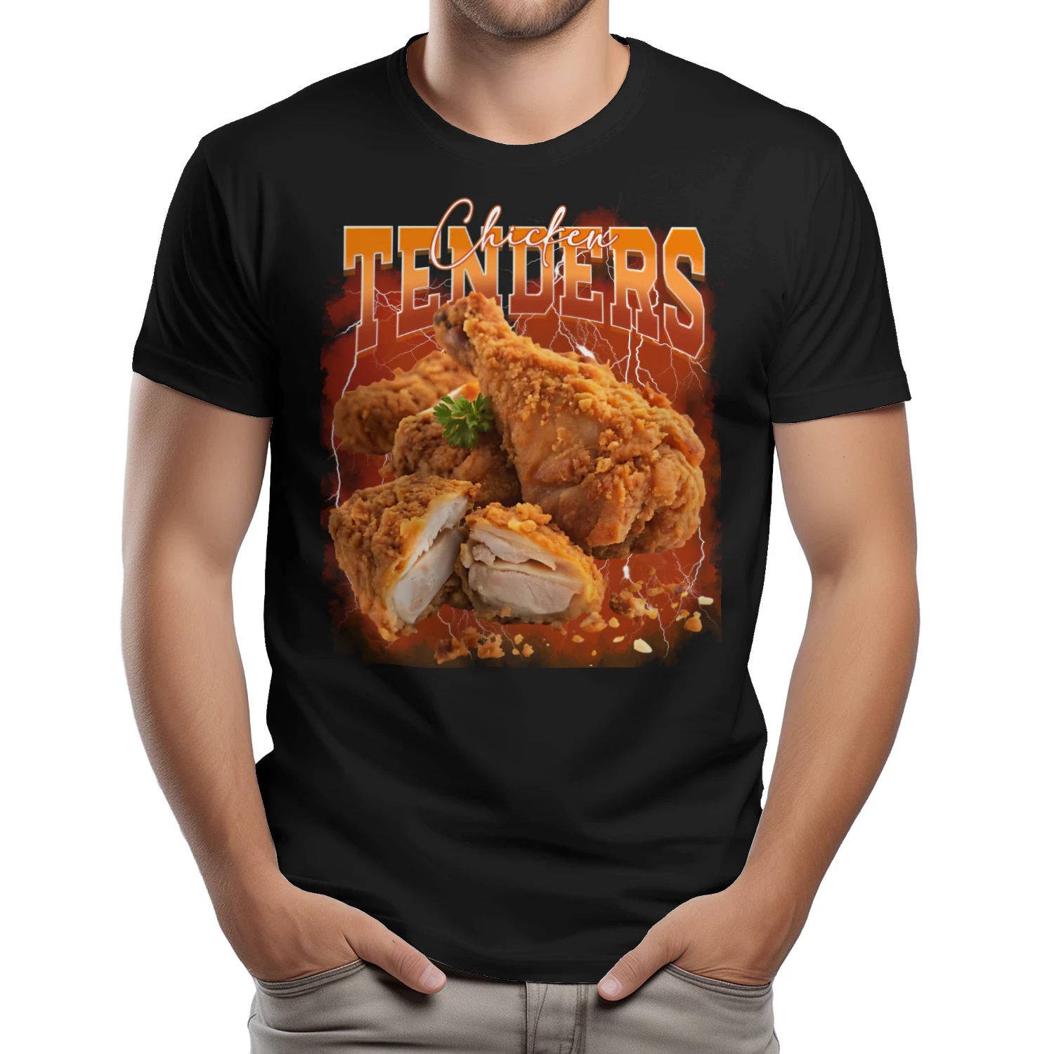 Bootleg Rap Vintage 1990s Chicken Tenders Funny Meme Designs