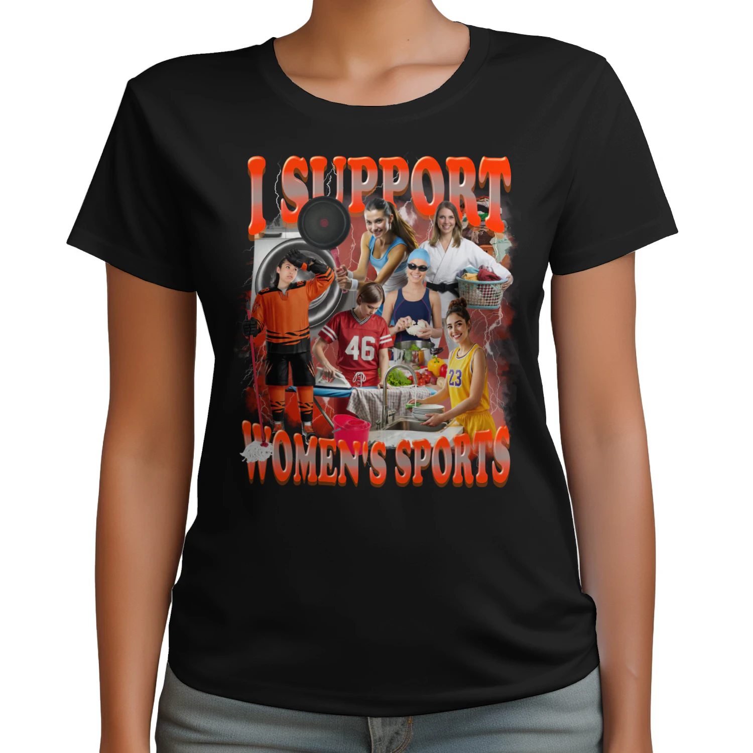 I Support Women's Sports Unwearable Humor Bootleg Men Women