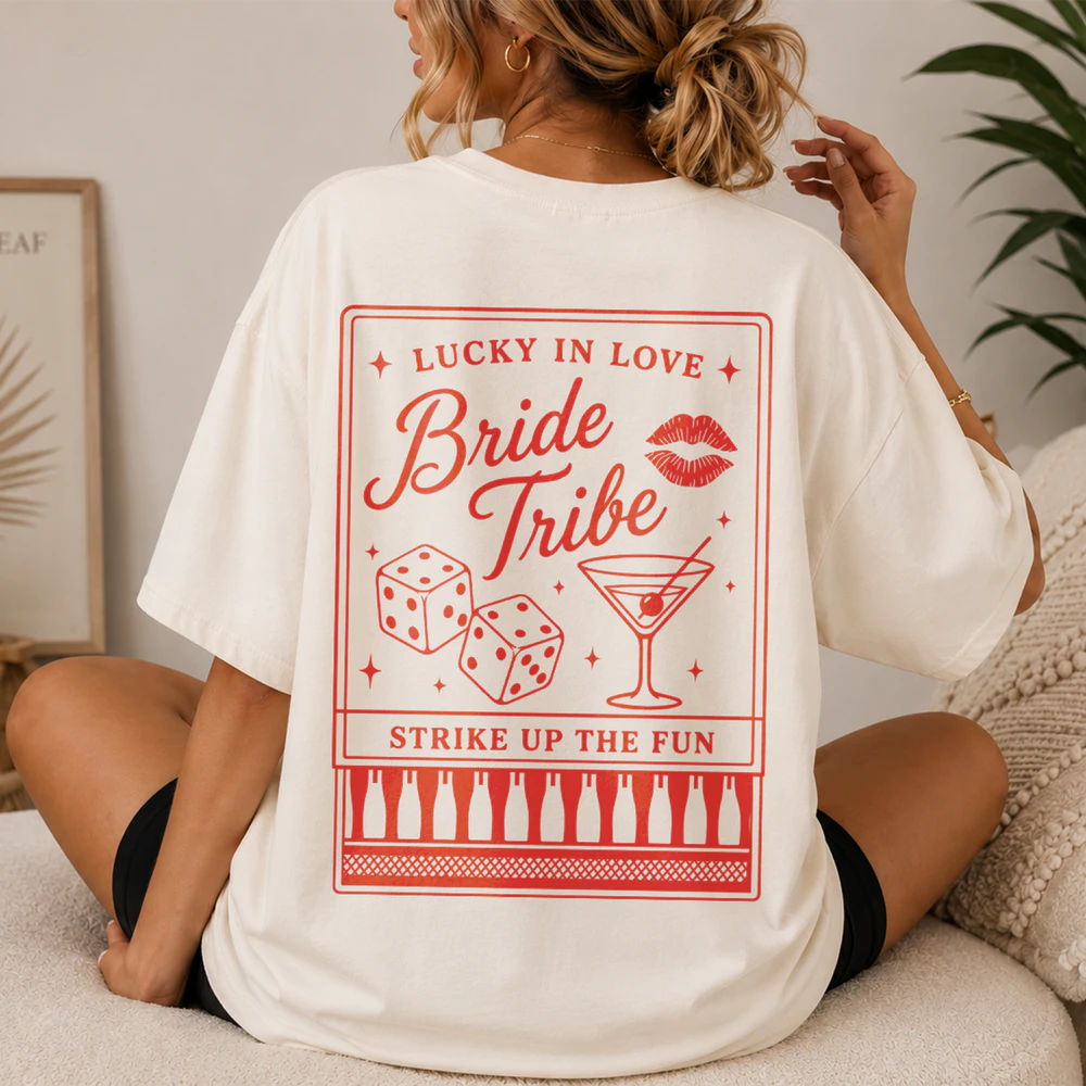Lucky In Love Bride Tribe Shirt, Vegas Bachelorette Shirt, Casino Bachelorette Party Tee, Poker Martini Bach Shirt, Comfort Colors