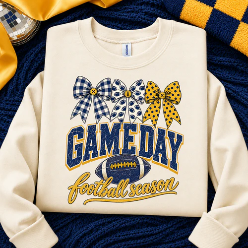 Game Day Bows Football Sweatshirt