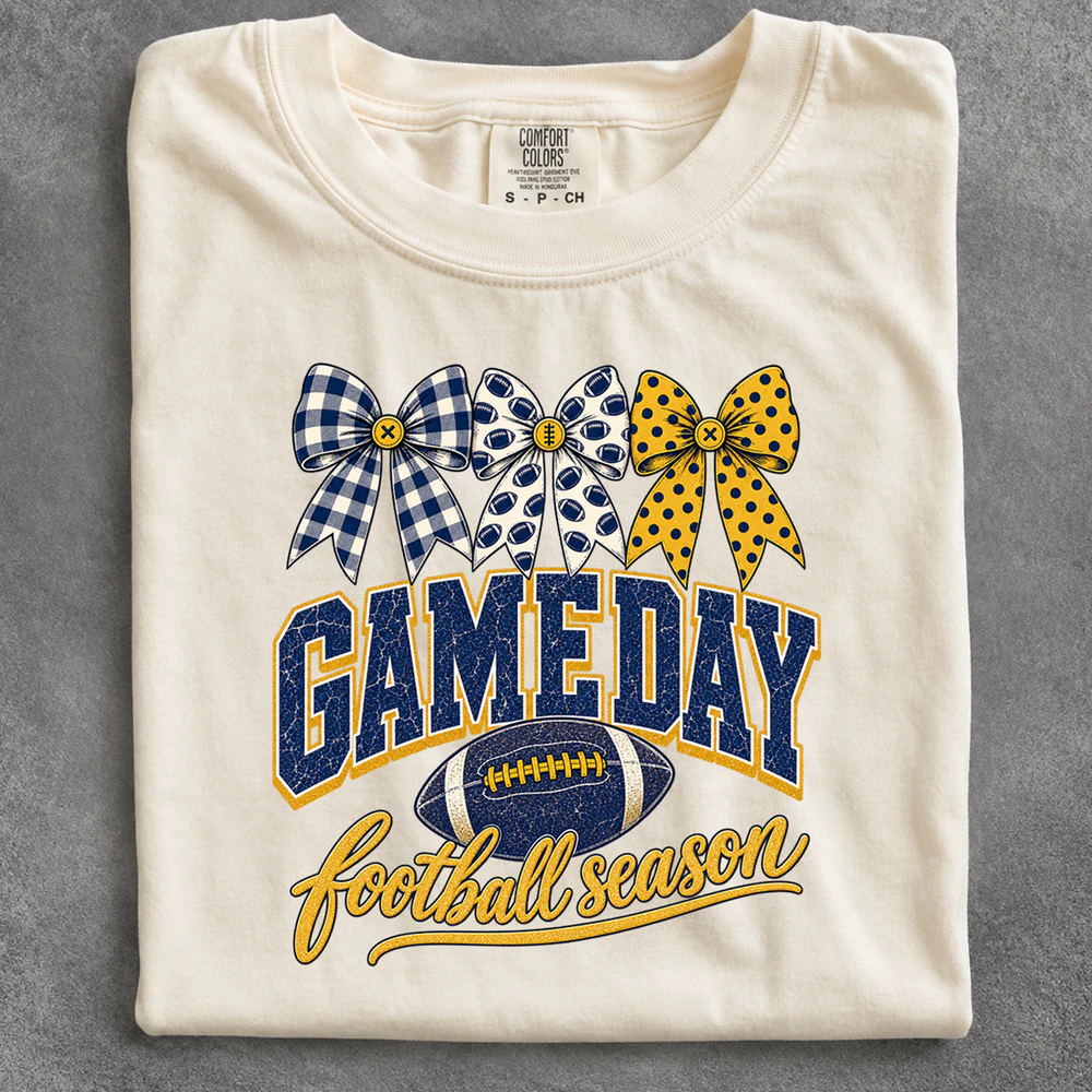Game Day Football Sweatshirt, Bow Football Shirt, Game Day Football Season, Football Mom Shirt, Cute Football Sweatshirt, Football Season Crewneck